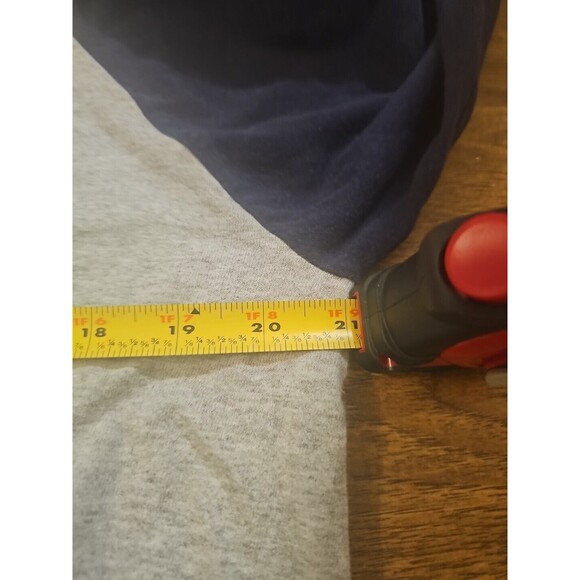 VTG Y2K NY Yankees Tshirt Mens Large Gray Blue 3/4 Sleeve MLB Logo Athletic - Picture 5 of 7